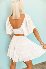 Load image into Gallery viewer, White Criss Cross Cutout Dress
