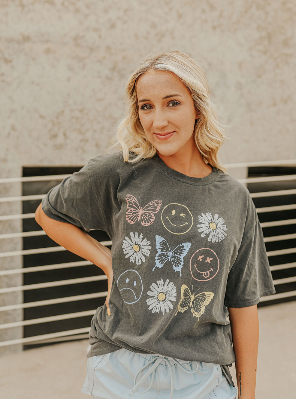 Trendy Flowers Graphic Tee