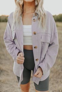 Muted Lavender Shacket