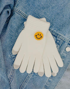 White Smiley Gloves