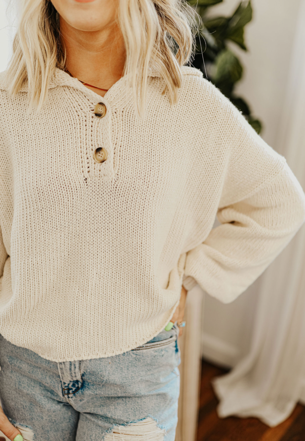 Winter White Chunky Pullover