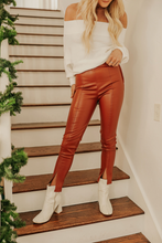 Load image into Gallery viewer, Chestnut Leather Pants
