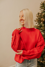 Load image into Gallery viewer, Pop of Red Sweater

