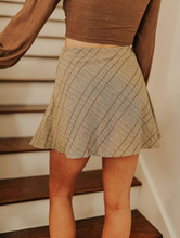 Load image into Gallery viewer, Taupe Patterned Mini Skirt
