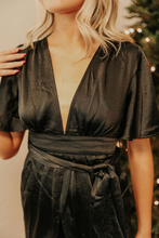 Load image into Gallery viewer, Black Satin Dress
