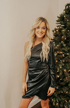 Load image into Gallery viewer, One Night Black Satin Dress
