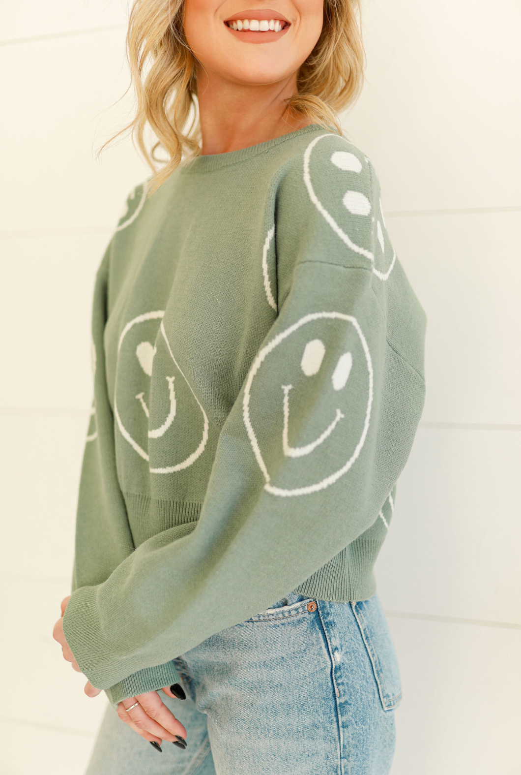 Sage Smiles Sweater