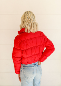 Candy Hearts Puffer - Red