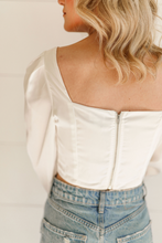 Load image into Gallery viewer, White Rabbit Corset Top
