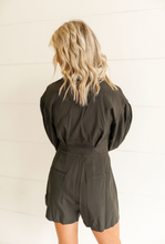 Load image into Gallery viewer, Blazer Barbie Romper Dress - Black
