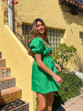 Load image into Gallery viewer, Kelly Green Babydoll Dress
