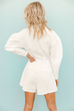 Load image into Gallery viewer, Blazer Barbie Romper Dress-White
