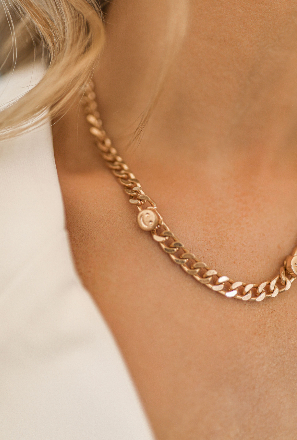 All Smiles Gold Chain Necklace