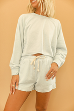 Load image into Gallery viewer, Baby Blue Basics Sweat Set- Top
