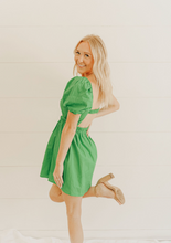 Load image into Gallery viewer, Kelly Green Babydoll Dress
